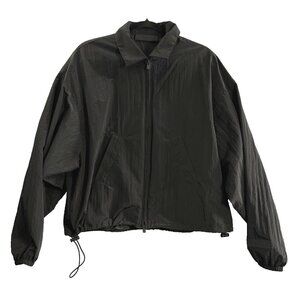 FEAR of GOD Essentials Men Windbreaker Jacket Sz XS Black Casual Everyday 10-5